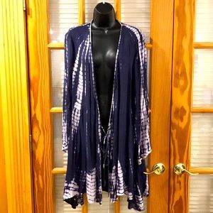 Raviya Blue Tie Died XL Beach Cover Up
